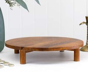 Offre Spéciale : Plateau Rehausseur Moderne en Acacia – Support de Bureau en Bois pour Présentation de Vaisselle et Fruits, Finition Polie en Bois Naturel - Product Image 6