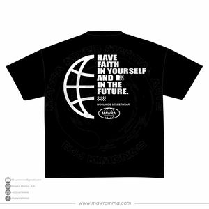 T-shirt oversize streetwear pour homme avec logo imprimé personnalisé, en coton, manches courtes, décontracté, noir, pour l'été - Product Image 4