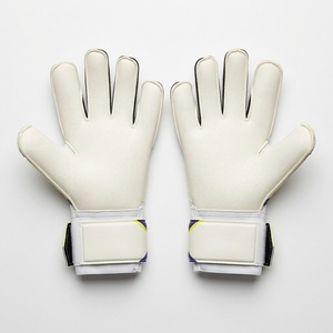 Yellow And Purple Football Goalkeeper <b>Gloves</b> Full Finger Non Slip Breathable Adjustable Wrist Strap Unisex Sports <b>Glove</b> - Product Image 2