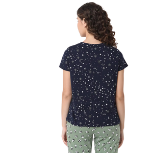 Conjunto de Pijama de Algodón Tejido Elegante para Mujer, Estampado Navideño de Verano, Ropa de Dormir Festiva con Logotipo Frontal, Diseño Personalizado ODM - Product Image 3