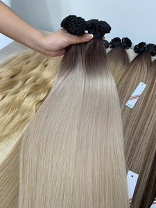 Extensions de cheveux vierges en kératine, pointe I, 100% cheveux vietnamiens, qualité supérieure, couleur personnalisable, prix d'usine, lisses naturels - Product Image 2