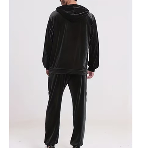 Women Fleece Velour Zipper Hooded Tracksuit Casual 100% Cotton Zip Up Elastic Waist Full Sleeve Winter Sweat Tracksuit <b>Ladies</b> - Product Image 2