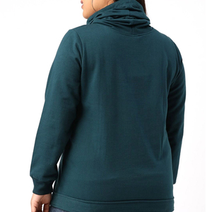 Sudadera con Capucha Corta para Mujer, Estilo Informal, Transpirable, Color Sólido Personalizado, Nueva Colección 2026, Sin Cordones, Manga Larga - Product Image 3