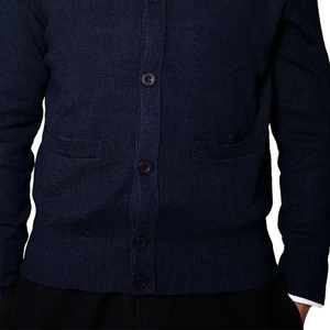 Men's 100% Acrylic Knit Cardigan Sweater Wholesale Custom <b>University</b> College Greek Letter Embroidery V-Neck Button Knitwear - Product Image 5