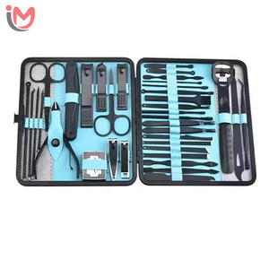 Grooming <b>Kit</b> With Leather Travel Case Pink Manicure Pedicure Set Professional Manicure Tool New Arrival <b>Nail</b> <b>Kit</b> Manicure Sets - Product Image 1