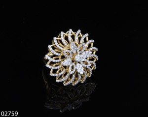 แหวนแต่งงานดอกไม้ป่าแสนโรแมนติก ทองคำแท้ 14K เพชรเพาะเลี้ยงในห้องปฏิบัติการรับรองโดย IGI ชุดของขวัญเจ้าสาวสุดหรูสำหรับเธอในวันแต่งงาน - Product Image 2