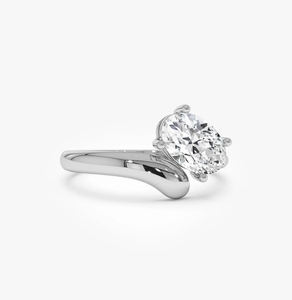 Anillo Étnico de Joyería Fina con Diamante Cultivado en Laboratorio de 14K, Chapado en Rodio, Corte Brillante Redondo, para Boda y Aniversario - Product Image 3