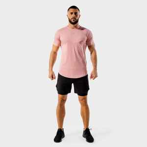 Camiseta Deportiva de Compresión para Hombre, Corte Ajustado, Manga Corta, Cuello Redondo, Spandex/Nylon, Secado Rápido, para Entrenamiento de Alto Rendimiento - Product Image 2