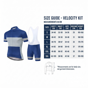 Ensemble de maillot de cyclisme unisexe léger à manches longues, rayures bleu marine, blanc et gris, tissu en maille respirant, fermeture éclair intégrale sur le devant - Product Image 6