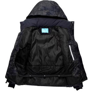 Chaqueta de Esquí para Hombre, con Capucha, Estampada, Azul Marino, Transpirable, Impermeable 10,000mm, Aislamiento Sintético, Cierre de Cremallera, Material Tex - Product Image 5