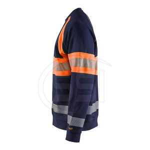 Multipurpose Safety Sweatshirt ANSI Class 2 Waterproof <b>LED</b> Flash Reflective Clothing Logo Suitable for Industrial Commercial - Product Image 2