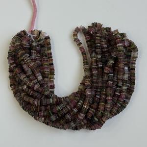 Cuentas de turmalina natural AAA, facetadas, en forma de disco, tipo rondelle, para la fabricación de joyería, cuentas sueltas al por mayor. - Product Image 1