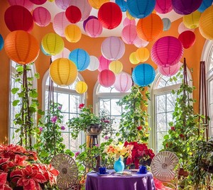 Lámpara de Seda Hoi, Forma Redonda, Elegante, Hecha a Mano, Material de Seda Vívida, Recargable, Energía Solar, Garantía de 4 Años, Uso en Camping - Product Image 6