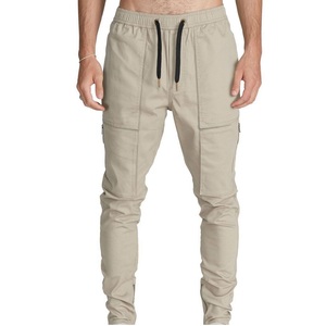 Pantalons cargo pour hommes, sur mesure, multi-poches, style hip hop, streetwear, décontractés, bleu, vente en gros - Product Image 6