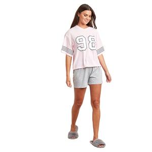 Vente en gros 100% maillot de football américain en polyester pour femmes Logo personnalisé col en V manches courtes numéro imprimé haut pour vêtements d'équipe - Product Image 4