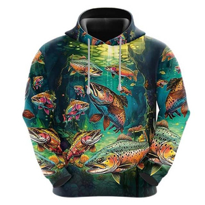 Sudadera con Capucha de Forro Polar para Hombre, Ropa de Pesca, Sudadera con Capucha Estampada por Sublimación 3D, Ropa Deportiva para Hombre y Mujer - Product Image 5
