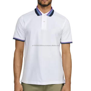 Nouveaux polos à manches courtes respirants et tendance pour hommes, vente chaude, polos en coton et polyester personnalisés pour hommes - Product Image 1