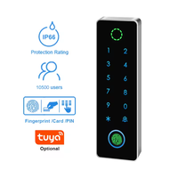 Control de Acceso por Huella Digital WiFi Tuya Económico, Control de Acceso con Teclado Digital Táctil Inteligente a Prueba de Agua IP66 con Sistema RFID