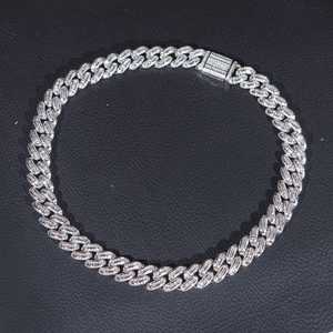 Collar de Lujo Hip Hop de Plata de Ley 925 con Baño de Rodio y Eslabones Cubanos con Moissanita VVS para Hombre y Mujer, Ideal para Fiestas - Product Image 4