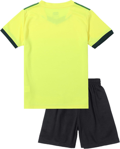 Ensemble d'uniformes de football personnalisés pour jeunes - Maillot de football dégradé jaune fluo - Tenue de sport à séchage rapide pour l'entraînement des équipes de jeunes - Product Image 2