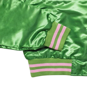 Chaqueta de Satén Personalizada de Alta Calidad para Mujer, Ropa Griega de la Hermandad Alpha, Transpirable, Informal, de Poliéster Bordado - Product Image 4