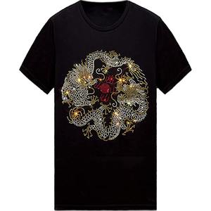 Camiseta premium con pedrería y diseño de cristales brillantes, tela suave, corte elegante, perfecta para fiestas y un look moderno. - Product Image 1