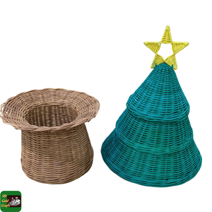 Rattan <b>Christmas</b> <b>Tree</b> Rustic Handmade Rattan Decor for Holiday Tabletop Styling and Indoor Decoration from Vietnam - Product Image 2