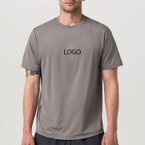 T-shirt pour homme de couleur unie, service OEM, design personnalisé, prix d'usine avantageux, col rond, matière confortable, design de haute qualité, uni - Product Image 1