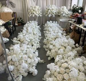 Centro de Mesa de Flores de Seda de Lujo IFG, Color Blanco Marfil, 70 cm, Decoración de Alta Calidad para Eventos de Boda - Product Image 3