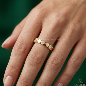 แหวนเพชรทองคำขาวสำหรับผู้หญิงจาก Lumera Fine Jewelry ทรงกลมเจียระไนแบบบริลเลียนท์ ได้รับการรับรองจาก GIA แหวนแต่งงานสุดหรู - Product Image 6