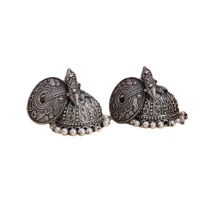 Pendientes de plata oxidada estilo tribal, tipo candelabro, de estilo bohemio, hechos a mano, joyería llamativa para mujer, regalo para fiesta - Product Image 1