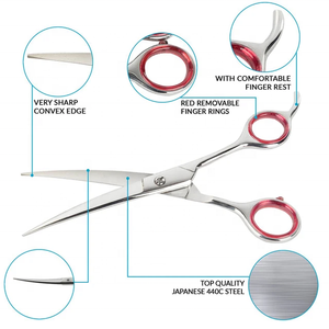 High Quality Professional Beauty Salon Ceramic Stainless Steel Hairdressing Scissors <b>Set</b> Kit Includes <b>Barber</b> Salon Thinning CE - Product Image 5