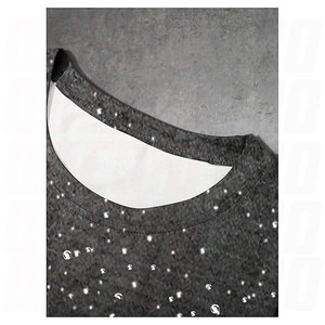 Camiseta gráfica con estampado de diamantes de imitación para hombre, camiseta de manga corta con cuello redondo, camiseta informal de verano de inspiración vintage, Top informal brillante - Product Image 3