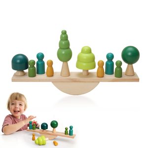 Giocattolo di Equilibrio in Legno all'Ingrosso, Blocchi Impilabili a Tema Foresta, Gioco Educativo Montessori per Bambini - Product Image 4