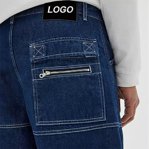 Pantalones Cortos de Mezclilla Personalizados para Hombre, Pantalones Cortos de Mezclilla Rectos y Holgados de Verano, Pantalones Cortos Casuales de Algodón Transpirable con Bolsillos, Fabricante OEM - Product Image 3