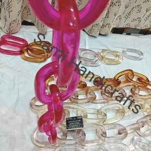 โซ่เรซิ่นใสหลากสีขนาดใหญ่สำหรับตกแต่งผนัง แบ่งห้อง DIY และอุปกรณ์ตกแต่งม่าน - Product Image 5