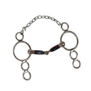 อุปกรณ์เสริมสำหรับขี่ม้า บิตแบบ Snaffle D Ring ทำจากโลหะทนทาน สำหรับการฝึกม้าและการใช้งานในคอกม้า - Product Image 1