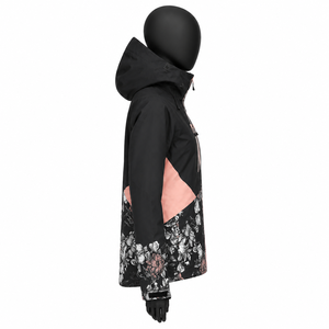 Veste de snowboard imperméable pour femme, imprimé floral, coupe-vent, manteau de ski d'hiver, isolée thermiquement, vêtements de sport de montagne pour l'extérieur - Product Image 3