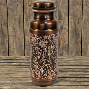 Bouteille d'eau en cuivre unisexe, finition émaillée, non toxique, anti-fuite, pour le bureau, la salle de sport, le yoga, l'université, hommes et femmes - Product Image 5