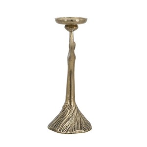 Porte-bougie en métal avec motif de feuille, décoration pour la maison, support de bougie durable - Product Image 1