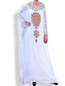 Robe Kaftan Traditionnelle Musulmane Marocaine Élégante Perlée Faite à la Main Maxi à Manches Longues Design Personnalisé Antistatique pour Soirée et Quotidien - Product Image 3