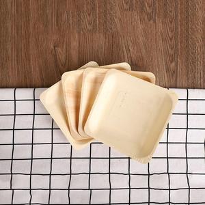 Palm Leaf Square <b>Disposable</b> <b>Plates</b> Set Eco-Friendly Compostable for Takeaway Use - Product Image 1