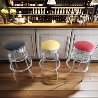 Ensemble table et tabourets de bar en métal contemporain, design moderne, meubles de salon pour bar à domicile ou cuisine