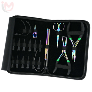 Hair Extension Tools Kit Includes 2 Hole Micro Beads Micro link <b>Crimping</b> Plier - Product Image 4