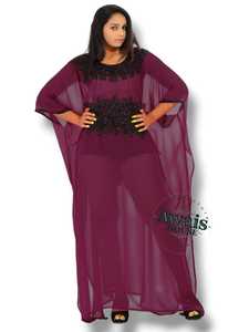 ชุดเดรสกะฟตันแบบอิสลามทรงเอไลน์ผ้าจอร์เจตต์ประดับคริสตัลเรียบง่าย แขนยาว ความยาวคลุมเท้า เหมาะสำหรับงานแต่งงาน งานเทศกาลฤดูร้อน และวันอีด - Product Image 3