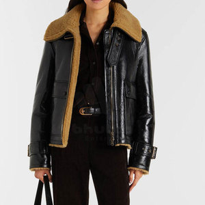 Chaquetas de Piel de Oveja para Mujer, Transpirables, Ecológicas, con Forro Cálido para Uso en Exteriores en Invierno - Product Image 4