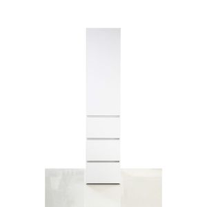 Armadio Modulare Elise Slim in Legno con Cassetti Bianchi, Elegante Sistema di Organizzazione - Product Image 1