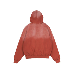 Men's Hooded <b>Zip</b>-<b>Up</b> Acid Wash Hoodie Solid Color Cotton French Terry Casual Autumn Wear Regular Fit Full <b>Zip</b> Hoodies - Product Image 4