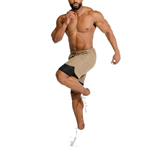 High Quality Men's Running Compression Gym <b>Shorts</b> 100% Polyester Casual Solid Pattern Breathable <b>Tight</b> Fit - Product Image 3