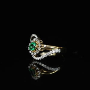 Natural <b>Emerald</b> Classic <b>Ring</b> in 925 Sterling <b>Silver</b> Green Gemstone Jewelry May Birthstone Engagement Gift for Her - Product Image 2